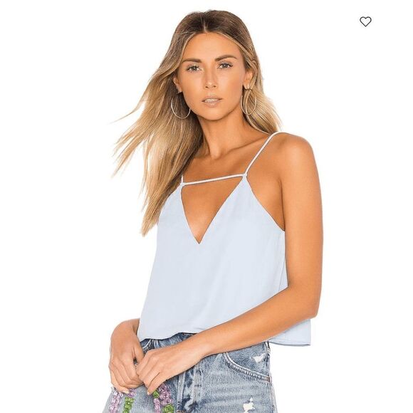 Superdown Clair Deep V Cami Top Size S in Blue - Picture 1 of 6